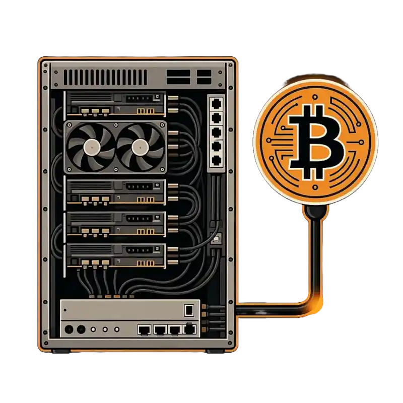 Litecoin and Dogecoin merged-mining server rack - illustrating the Scrypt mining process